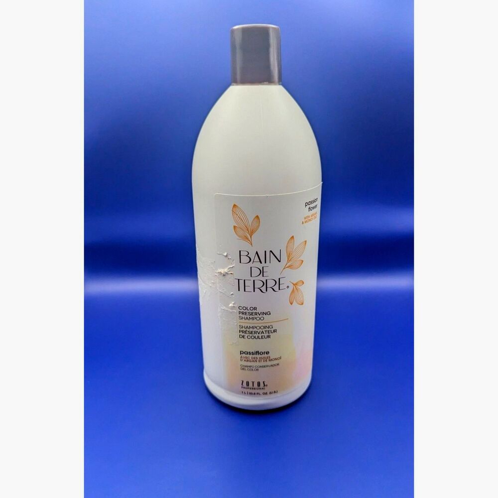 Bain de Terre Passion Flower Color Preserving Shampoo 33.8 Fl Oz , Vegan - Picture 2 of 8